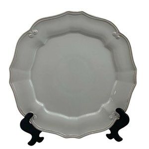 Pinzon Off-White Chop Plate Platter Scalloped Edge Serving Plate 13.5" Portugal